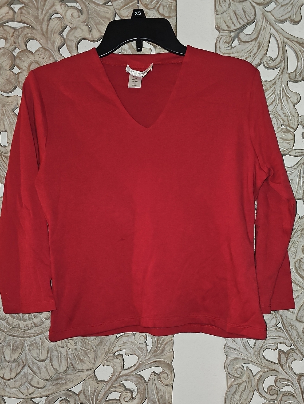 Coldwater Creek Bright Red Cotton Tee